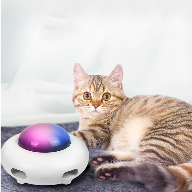 Pet Toy Gravity UFO Smart Teaser Flying Sucer Electric Funny Cat Turntable - Image 3