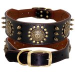 Leather Stud Dog Collar Large Dog Anti-Bite Stud Dog Collar - 图片 3