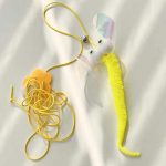 Cat Toys Simulated Cute Toys Funny Self-hey Interactive Toy Rope Grabbing Mouse Telescopic Hanging Cat Pet Supplies - Imagen 6