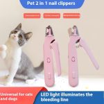 2 In 1 Pet Nail Clippers With Led Light Dog Cat Special Blood Line Scissors Multifunction Animals Paw Nail Trimmer Pet Supplies - Imagem 6