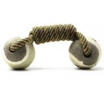 Pet Dumbbell Rope Tennis Ball Chew Toys Teeth Cleaning - Imagen 2