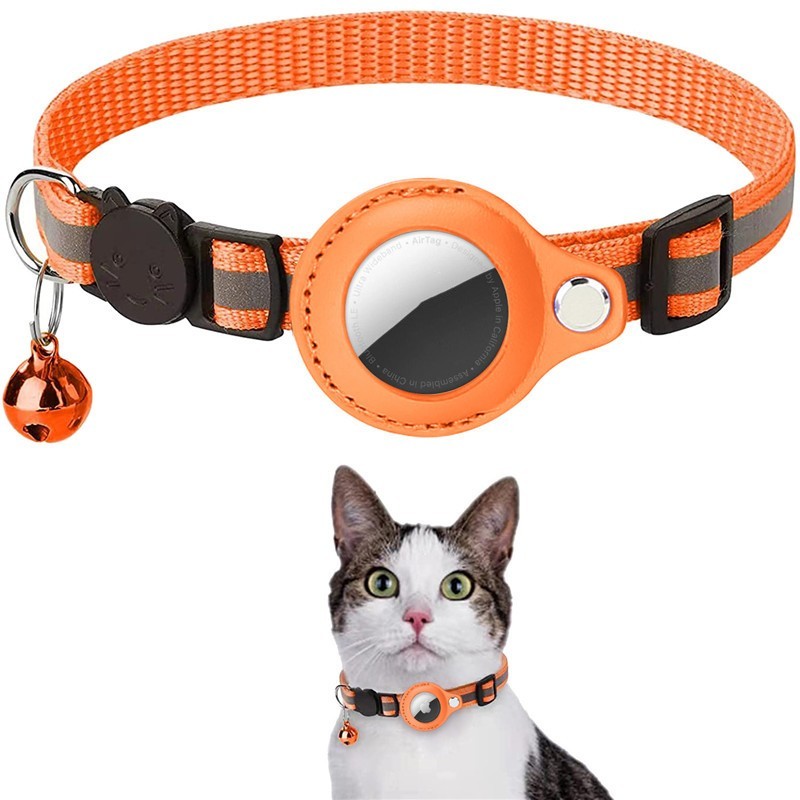 Pet Collar With Bell Airtag Reflective Collar - Image 3