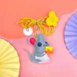 Cat Toys Simulated Cute Toys Funny Self-hey Interactive Toy Rope Grabbing Mouse Telescopic Hanging Cat Pet Supplies - Imagen 8