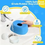 Pet Slow Feeder Non-Slip Spherical Dog Licking Bowl Anti-Choking Dog Bowl Lick Toy For Liquid Treats Bone Broth Yogurt - Imagem 3