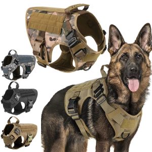 Pet Harness Luxury Dog Leash Set Chest Dog 1000D Nylon Camouflage Dog Harness