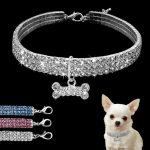 Bling Rhinestone Dog Collar Crystal Puppy Chihuahua Pet Dog Collars Leash For Small Medium Dogs Cats - Imagen 2