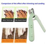 2 In 1 Pet Nail Clippers With Led Light Dog Cat Special Blood Line Scissors Multifunction Animals Paw Nail Trimmer Pet Supplies - Imagem 3