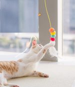 Cat Toys Simulated Cute Toys Funny Self-hey Interactive Toy Rope Grabbing Mouse Telescopic Hanging Cat Pet Supplies - Imagen 5