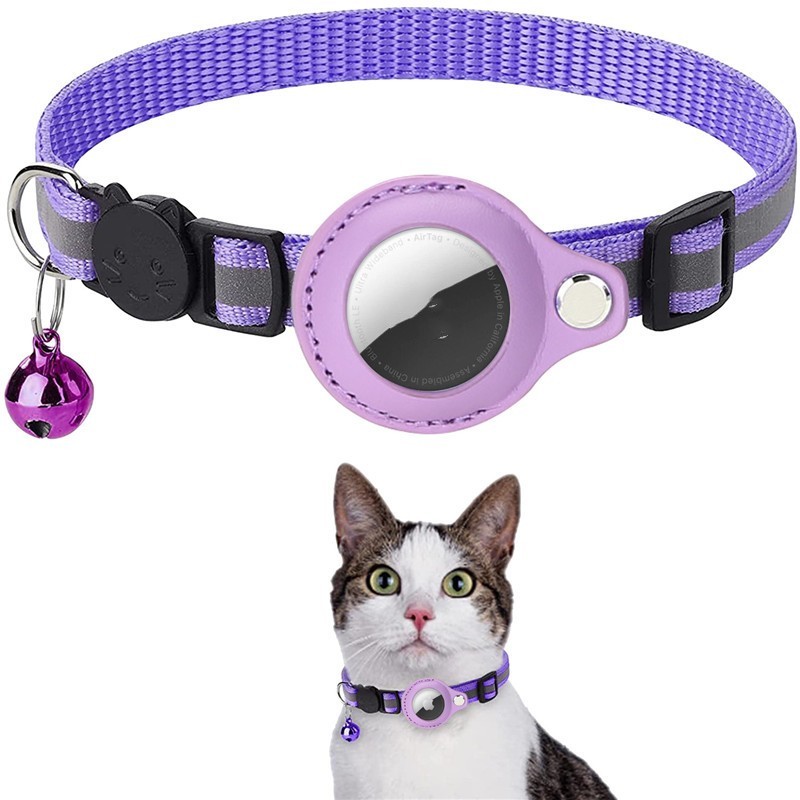 Pet Collar With Bell Airtag Reflective Collar - Image 5