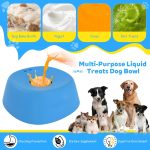 Pet Slow Feeder Non-Slip Spherical Dog Licking Bowl Anti-Choking Dog Bowl Lick Toy For Liquid Treats Bone Broth Yogurt - Imagem 4