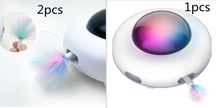 Pet Toy Gravity UFO Smart Teaser Flying Sucer Electric Funny Cat Turntable - Image 6