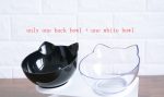 New Inclined Food Cat Ear Oblique Mouth Transparent Single Pet Bowl - Imagem 6