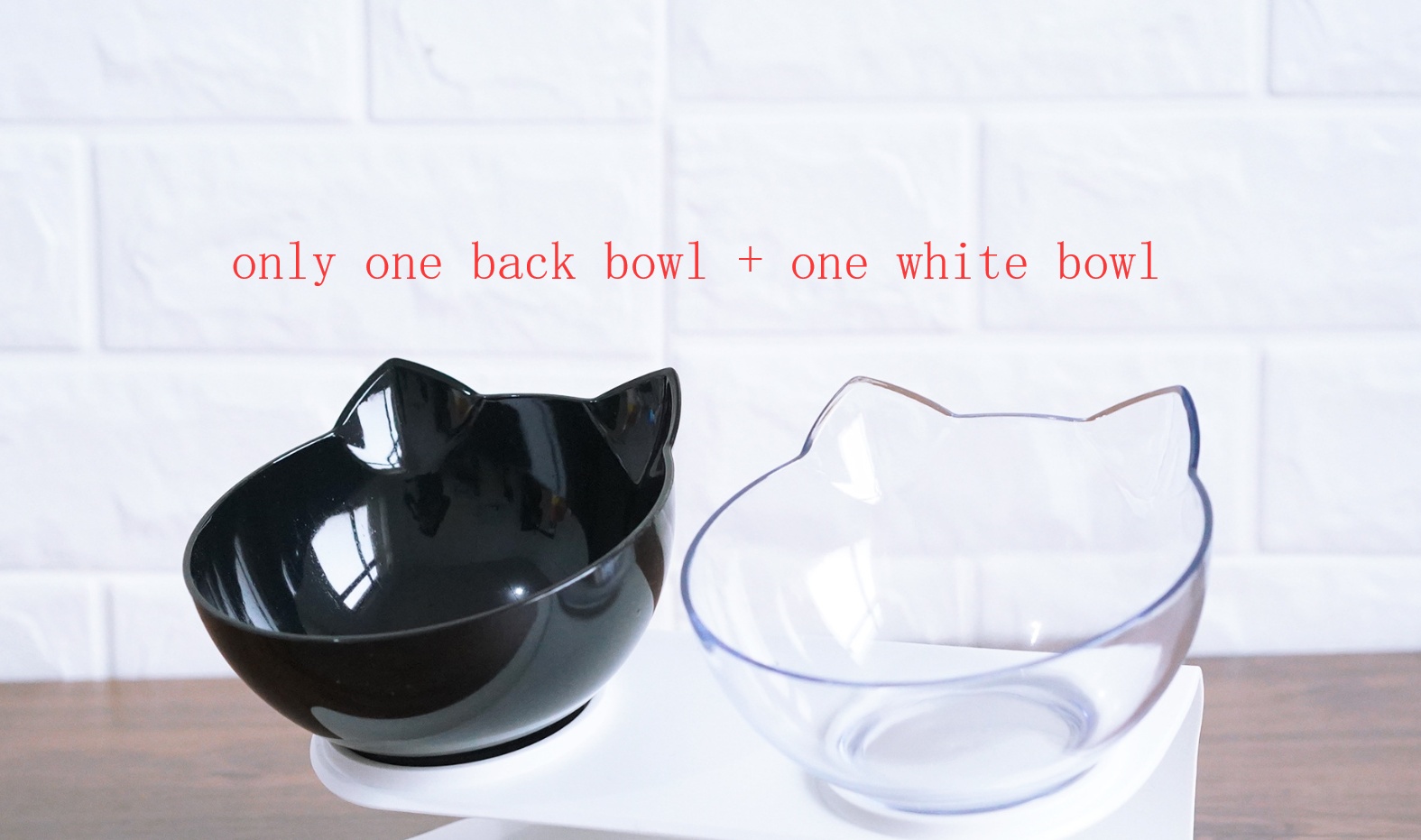New Inclined Food Cat Ear Oblique Mouth Transparent Single Pet Bowl - Image 6