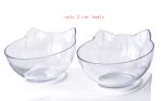 New Inclined Food Cat Ear Oblique Mouth Transparent Single Pet Bowl - Imagem 8