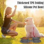 Rubber Foldable Double Bowl Pet Feeding Bowl Pets Supplies Dog Cat Bowls - Imagem 4